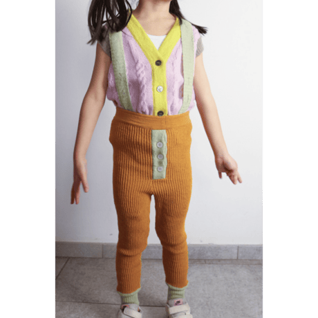 LIGNE NOIRE ENFANTS_ LEGGING (Gold Beige/Water) / 1,2years
