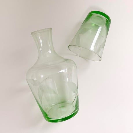 leaf bottle&glass set