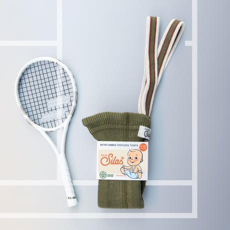 SILLY Silas Footless Collection_Olive Striped