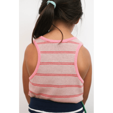 LIGNE NOIRE ENFANTS_ TANK TOP STRIPES (Vintage Pink/Multi) / 6years
