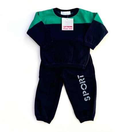 70s sweat tops&pants set (dead stock) / 18months