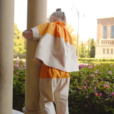 NAMUUU_KANGAROO POCKET PANTS(HAWAIIAN ORANGE) / 2-3years