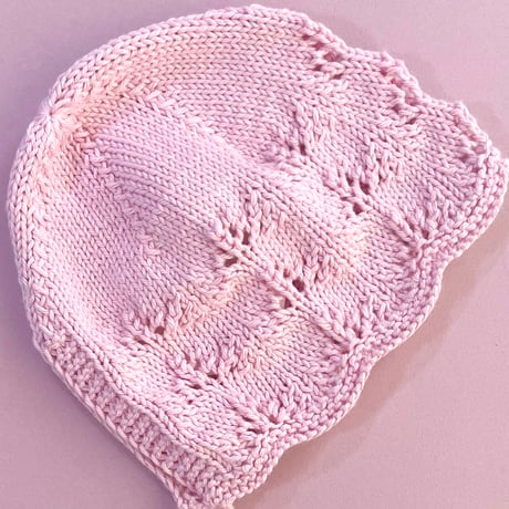 RKO_Lace Bonnet Hat (Peach,Pink) / 3-6.6-12months