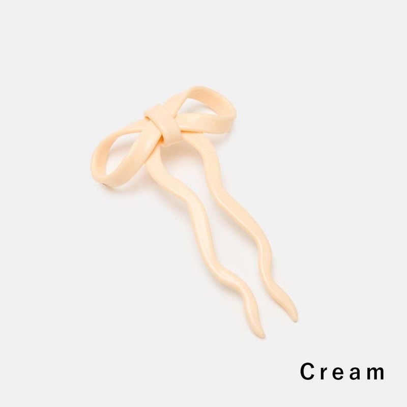 CHUNKS_Bow Hairpin (Cherry,Cream) | 2e CHESTS