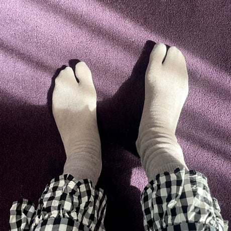 2e CHESTS×MARCOMONDE_MOLE FUR TABI socks (L.Beige,Greige)