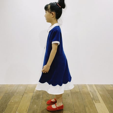 navy&white dress (dead stock) / 12years