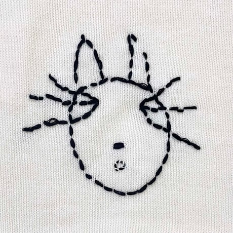 LIGNE NOIRE ENFANTS_ SHIRT WHITE CAT EMBROIDERY / 6years