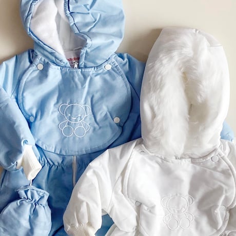70s bear snowsuit (dead stock) _White / 3month