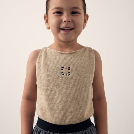 Orzo Studios_BUTTER KNIT TOP (OAT,GREY MARLE) / 4-5,6-7years