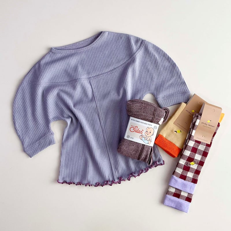 DECO depuis 1985 TOPS_ KIDS 80〜130 (violet mist DECO depuis 1985 TOPS_ KIDS 80〜130 (violet mist