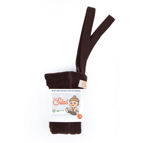 SILLY Silas Teddy Warmy Footless Collection_Chocolate Brown
