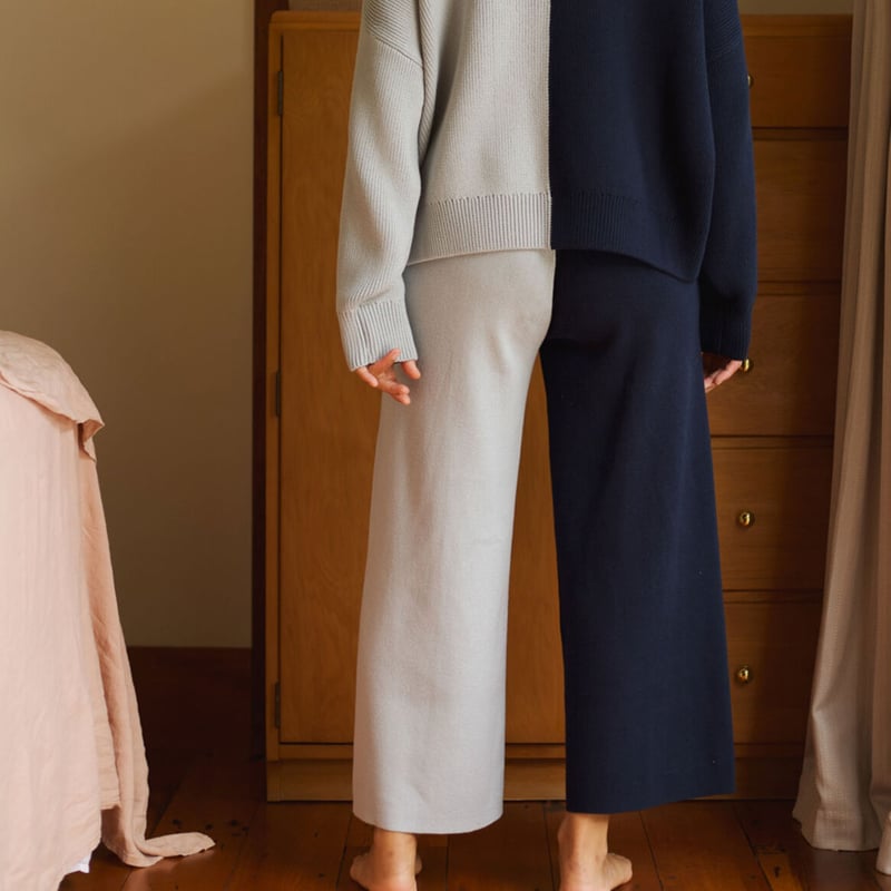 パンツ STUDIOTABLE : 24FW / SLIM PANTS (2COLORS) SUNNA STUDIOS LADYS_Celeste Pants (Blue Multi)