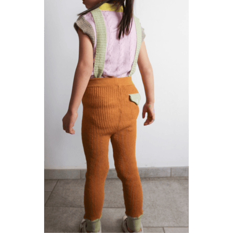 LIGNE NOIRE ENFANTS_ LEGGING (Gold Beige/Water) / 1,2years