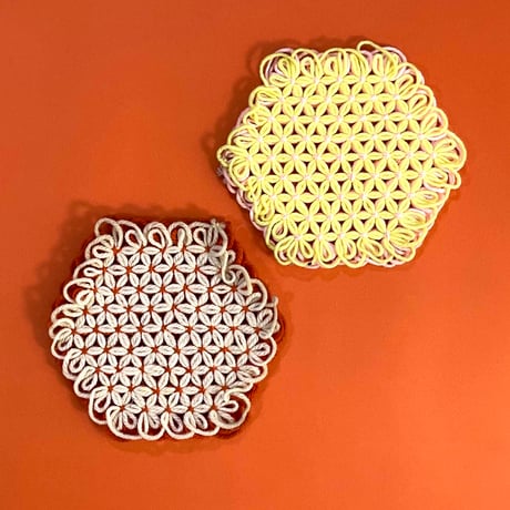 crochet mat (Lemon)