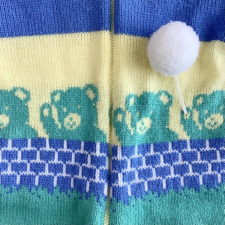 bear knitting snowsuit