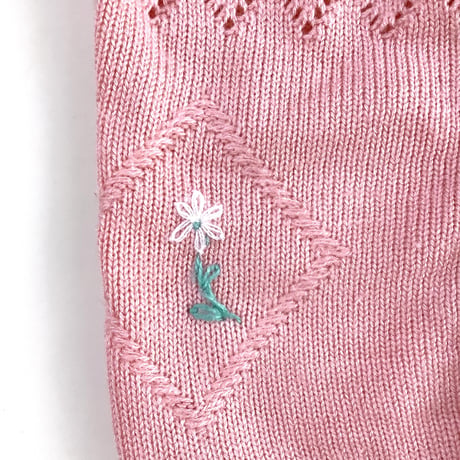 flower embroidery  cardigan (dead stock) / 2-3years