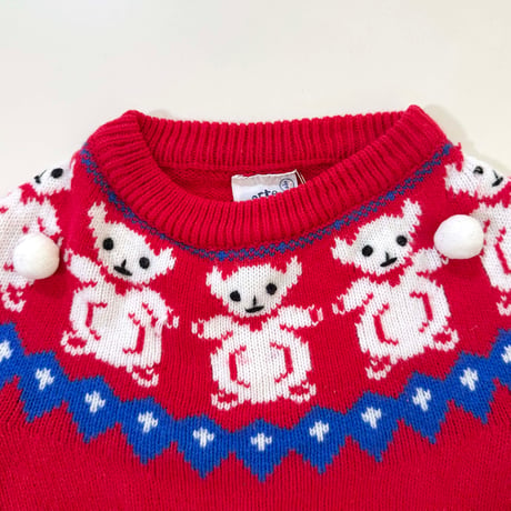 bear knitting sweater / 4years