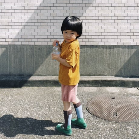 Vild-House of Little_KIMONO SHIRT (ARCHIPELAGO BLUE/DARK OCHRE) / 3-4,4-5,5-6years