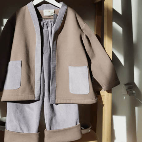 Eshvikids_JACKET&BOTTOM SET (BROWN/PURPLE) / 5years