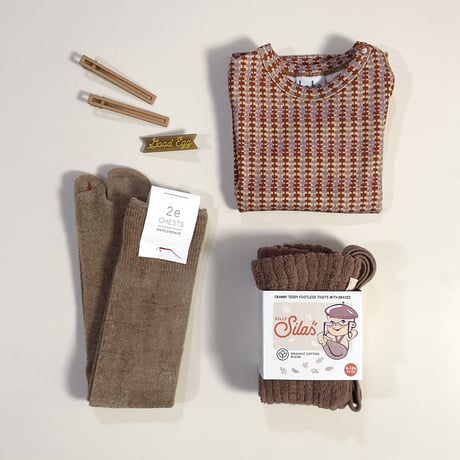 SILLY Silas Granny Teddy Warmy Tights Collection_Granola