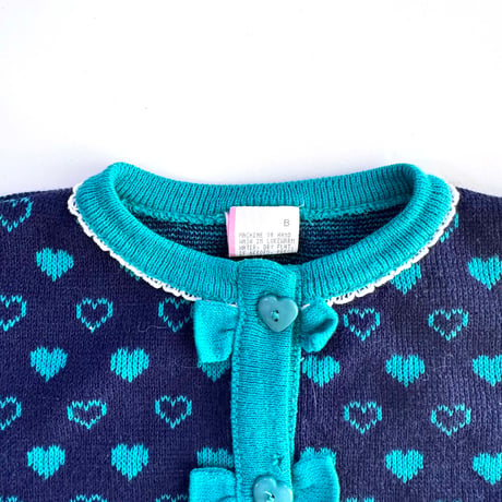 heart knitting cardigan / 24months (dead stock)