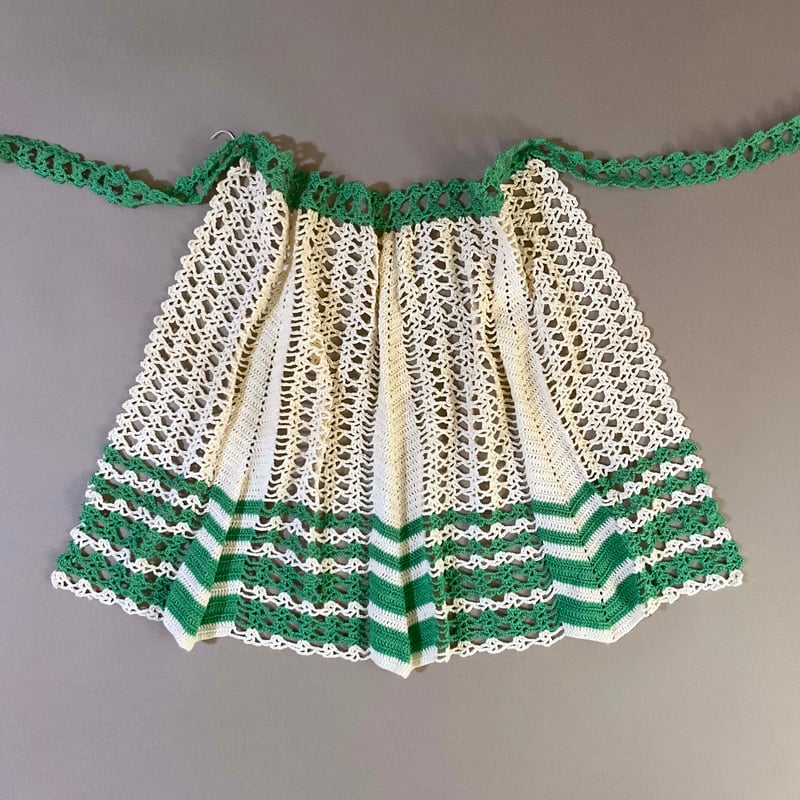 60s crochet apron (Red) | 2e CHESTS