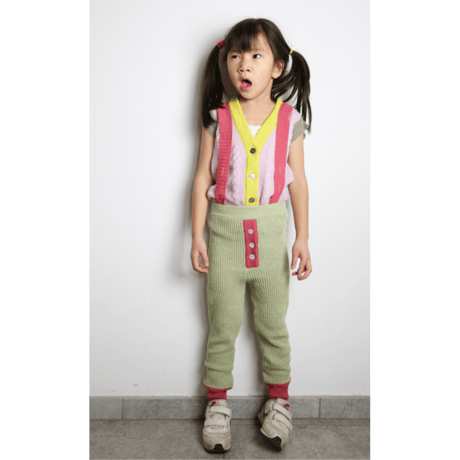 LIGNE NOIRE ENFANTS_ LEGGING (Gold Beige/Water) / 1,2years