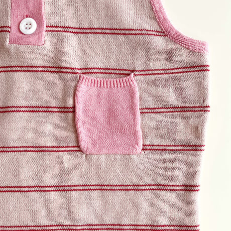 LIGNE NOIRE ENFANTS_ TANK TOP STRIPES (Vintage Pink/Multi) / 6years