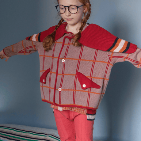 LIGNE NOIRE E._TARTAN2 JACKET(ORANGE) / 4years(110cm)