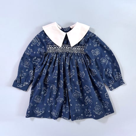 70s smocking dress / 2-3years