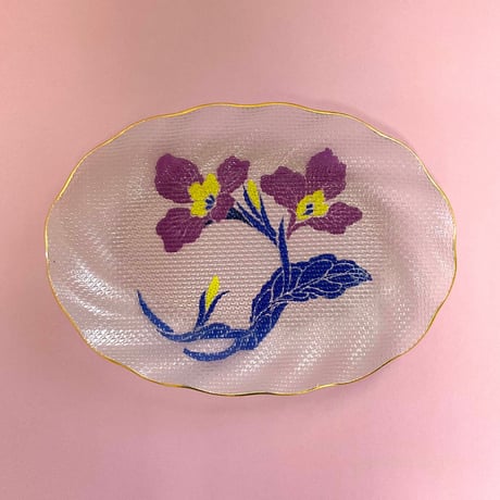 flower glass plate