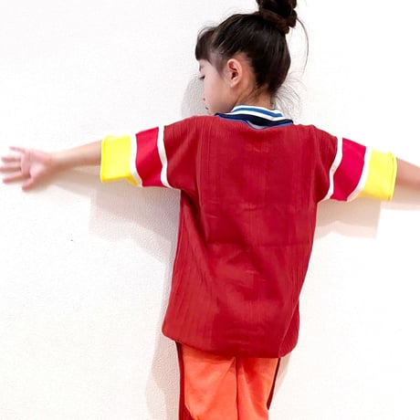 LIGNE NOIRE ENFANTS_ POLO (Light Blue/Red) / 6years