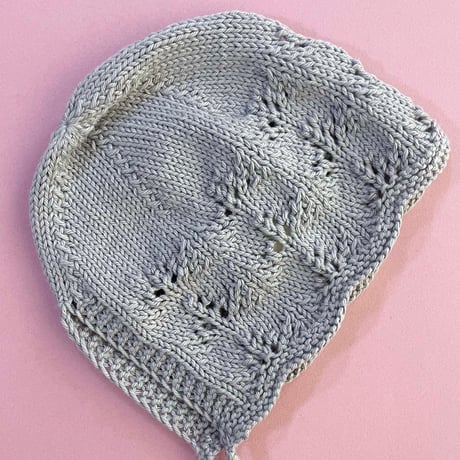 RKO_Lace Bonnet Hat (Peach,Pink) / 3-6.6-12months