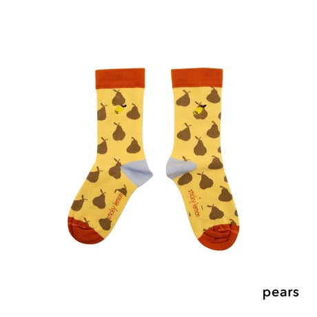 Sticky Lemon_socks (check harvest moon,pears) / 13-14.6,15.2-16.8,17.1-19.1cm