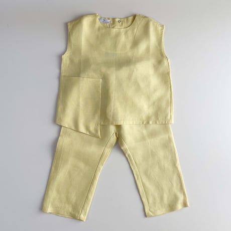 Eshvikids_LINEN SET (GREY/PINK/YELLOW) / 3,4years