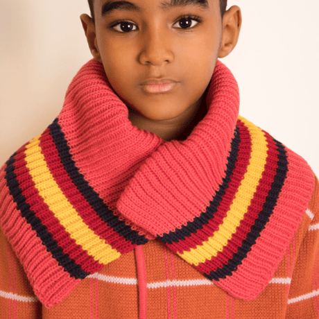 LIGNE NOIRE E._TARTAN2 JACKET(ORANGE) / 4years(110cm)