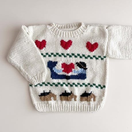heart knitting sweater