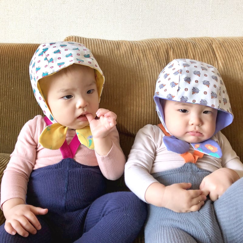 生地見本　ベビーハット 2e chests_Baby bonnet sewing pattern (PDF) | 2