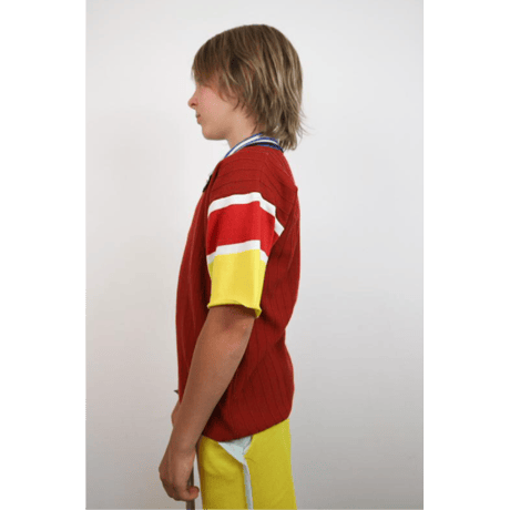 LIGNE NOIRE ENFANTS_ POLO (Light Blue/Red) / 6years