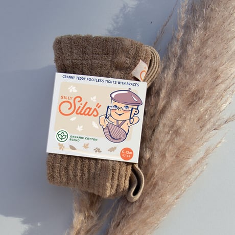 SILLY Silas Granny Teddy Warmy Footless Collection_Peanut Blend