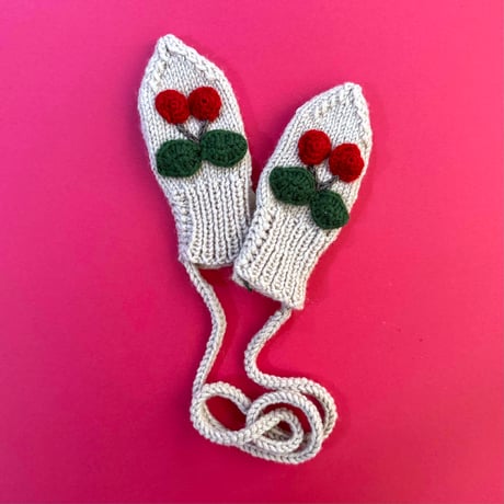 RKO_Cherry Mittens (NAVY) / 5-6years