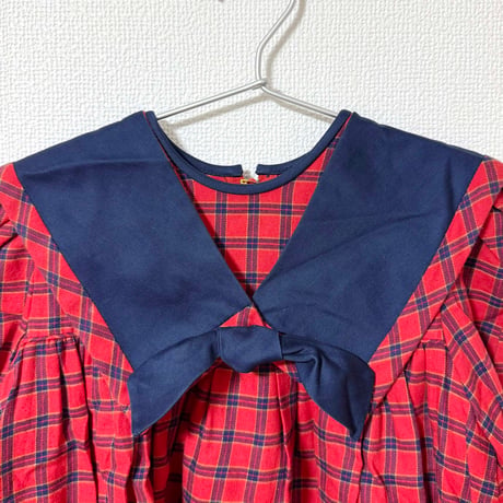 plaid dress / 6years (dead stock)