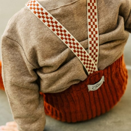 SILLY Silas Granny Teddy Warmy Footless Collection_Cinnamon Checked