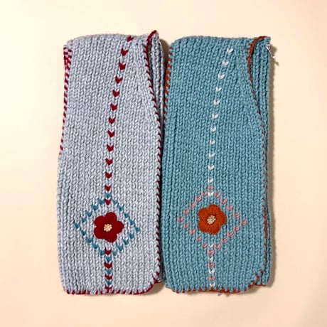 RKO_Floral Vest (GREY/BROWN/BLUE) / 3-4,5-6years