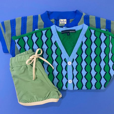 Ba*Ba kidswear_Knit Shirt (YELLOW,GREEN BLUE) / 5-6,7-8years