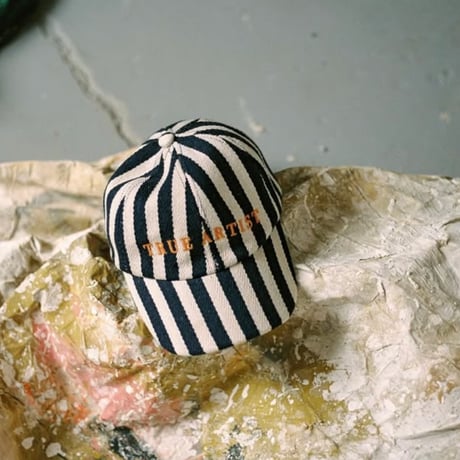 TRUE ARTIST_Cap (Yellow Stripes,Navy Blue Stripes) / 54,58cm