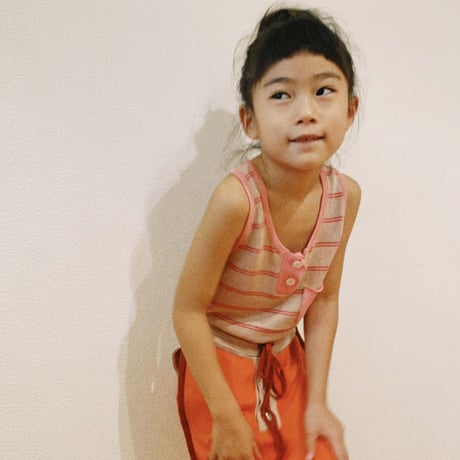 LIGNE NOIRE ENFANTS_ TANK TOP STRIPES (Vintage Pink/Multi) / 6years