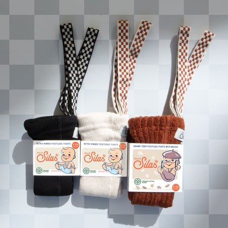 SILLY Silas Footless Collection_Cream Blend Checked