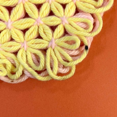 crochet mat (Lemon)