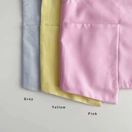 Eshvikids_LINEN SET (GREY/PINK/YELLOW) / 3,4years